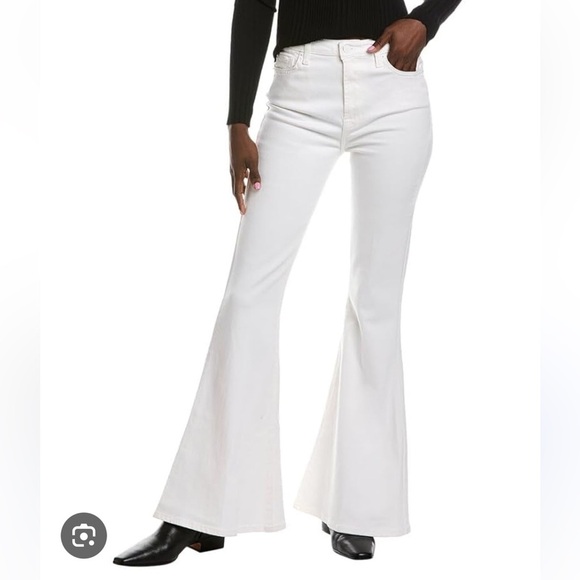 7 For All Mankind Megaflare White Jeans | 31 - Picture 1 of 10